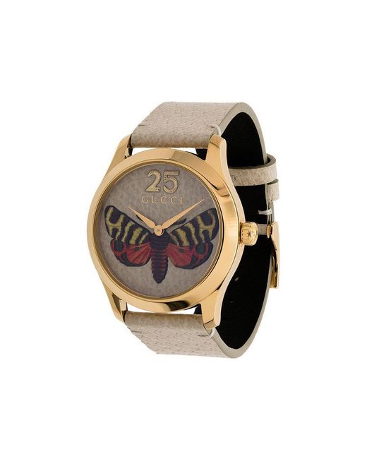 Gucci Butterfly Embroidered Leather 