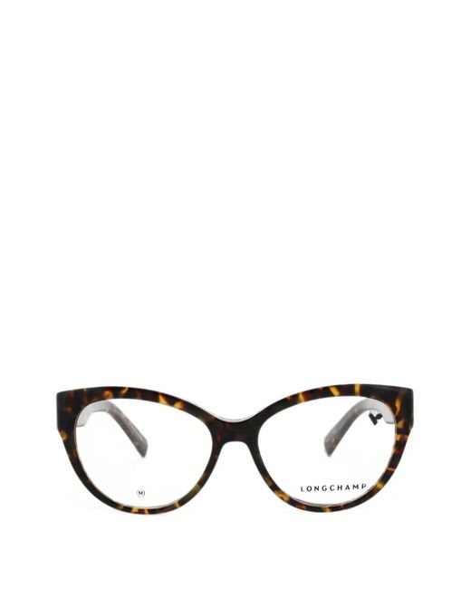 Longchamp Black Tortoiseshell-Pattern Cat-Eye Glasses