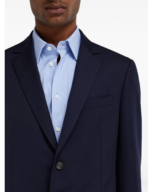 Ferragamo Blue Wool And Cashmere Faille Suit for men
