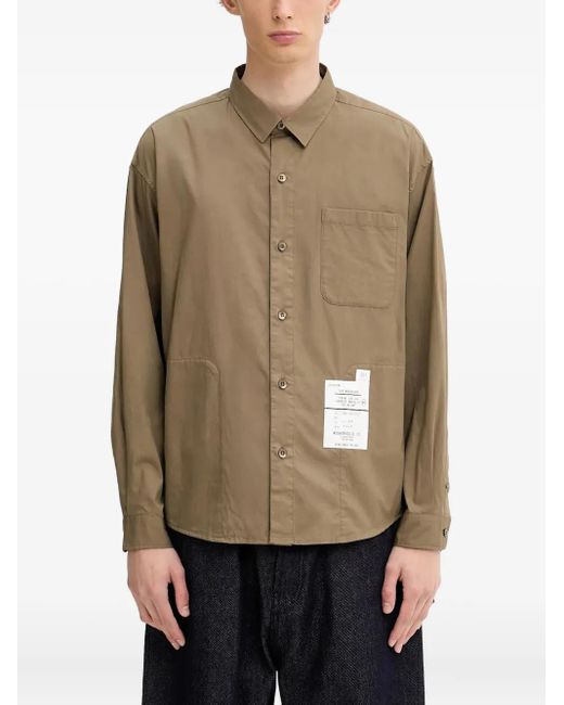 Camicia Con Taschino di Neighborhood in Natural da Uomo