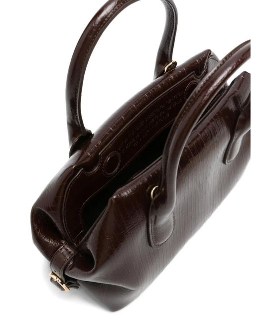 THEMOIRÈ Brown Small Tallia Top-Handle Tote Bag