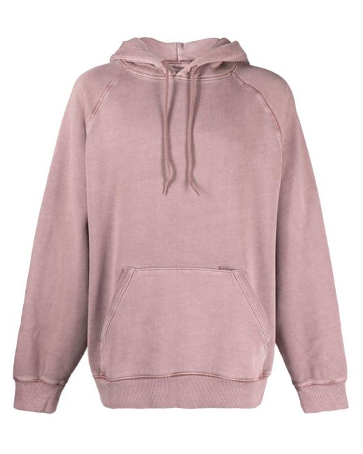 Carhartt Pink Faded-effect Cotton Hoodie for men