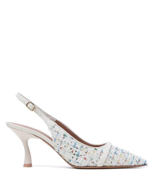 Malone Souliers White Pumps mit spitzer Kappe