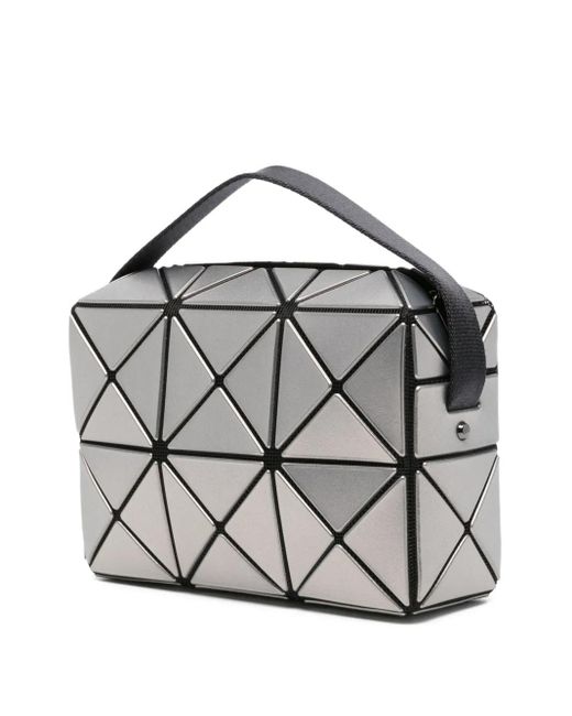 Issey Miyake Gray Cuboid Geometric-Panelled Tote Bag