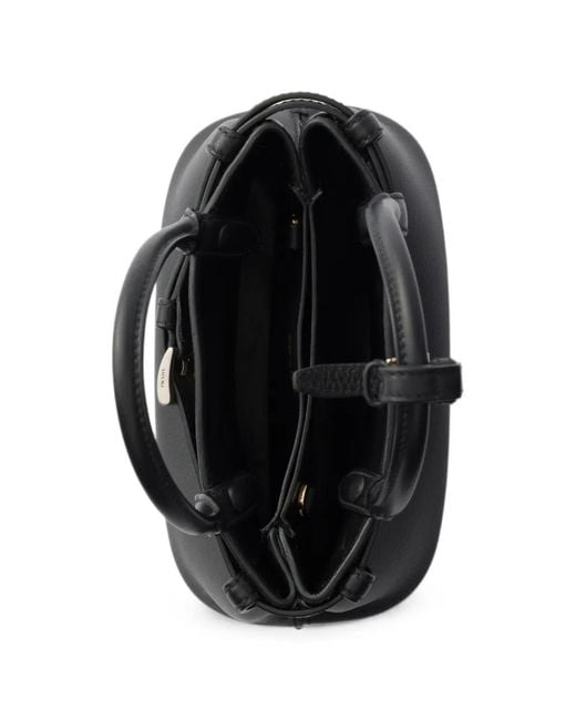 Prada Black Buckle Small Leather Bag With Belt