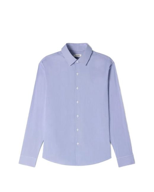 Sandro Blue Striped Buttoned Shirt for men