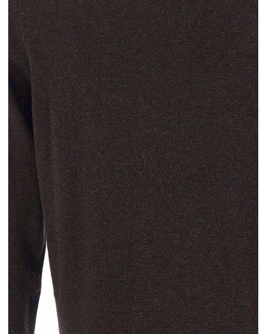 Kangra Black Crew-Neck Ribbed-Trim Sweater for men