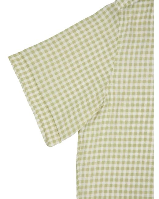 AMI Natural Gingham-Print Shirt for men