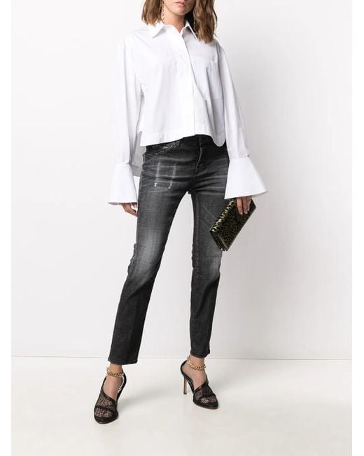 DSquared² Multicolor Distressed-effect Logo-patch Denim Jeans