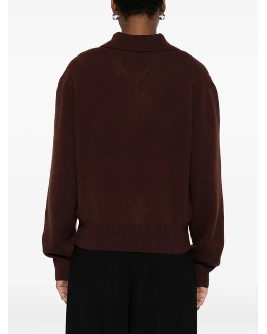 メンズ DUNST ニット ポロシャツ Brown