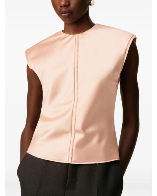 Top Con Borde Sin Rematar AMI de color Pink