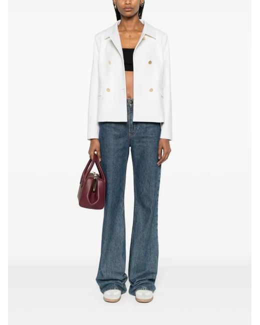 Kiton White Double-Breasted Jacket