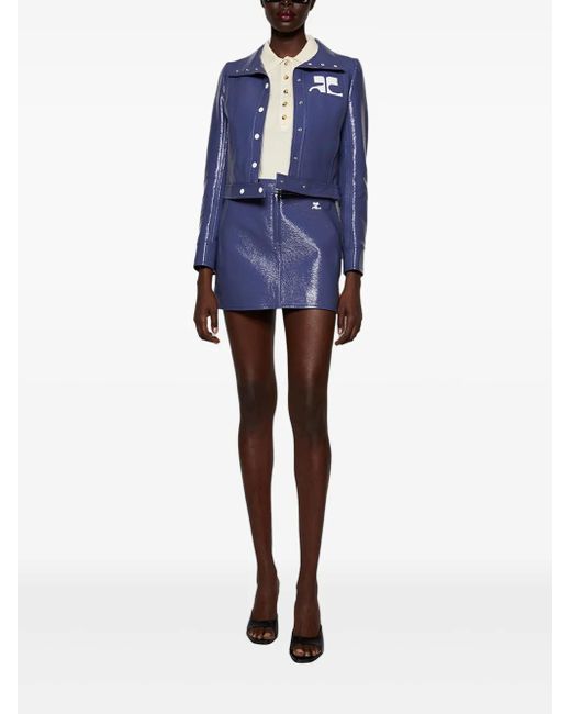 Courreges Blue Reedition Vinyl Jacket