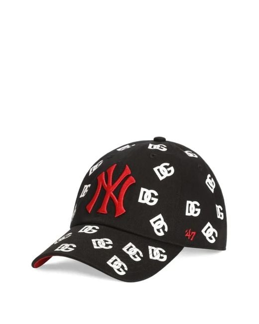 Dolce & Gabbana White X '47 New York Yankees Logo-Print Baseball Cap