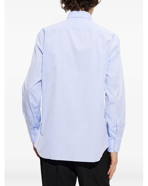 Brioni White Classic-Collar Long-Sleeved Shirt for men