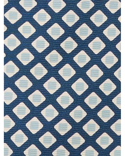 Kiton Blue Cravate À Imprimé Géométrique for men
