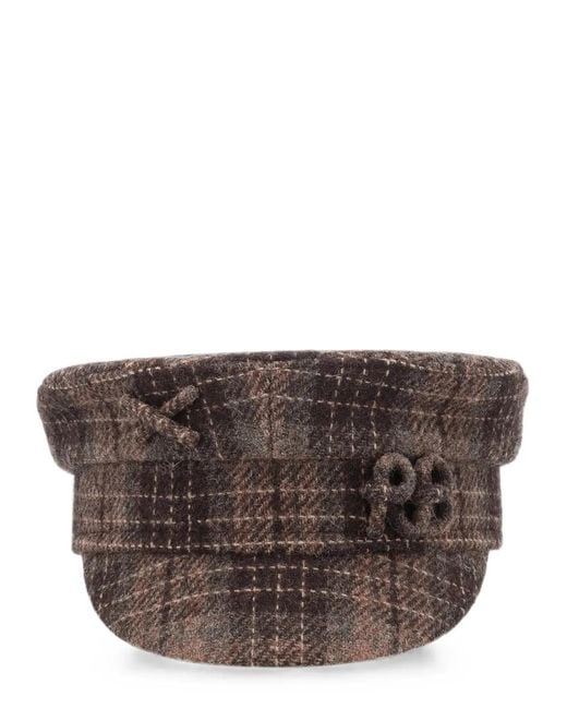 Ruslan Baginskiy Brown Baker Boy Check-Pattern Hat