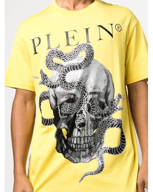 Philipp Plein Metallic Snake-Print Short-Sleeve T-Shirt for men
