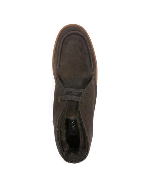 Canali Brown Lace-Up Boots for men