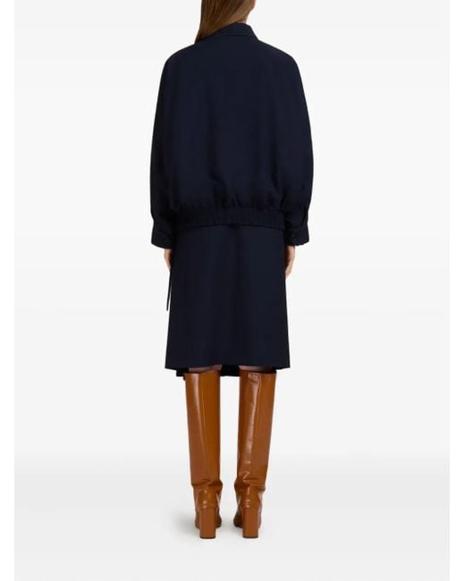 Marni Blue Zip-Up Bomber Jacket