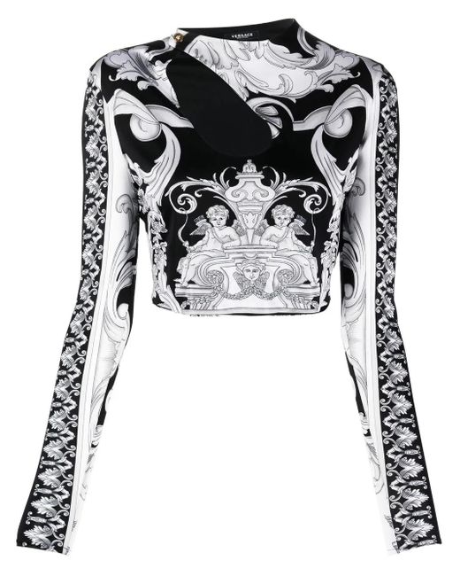 Versace Cropped Top in het Black