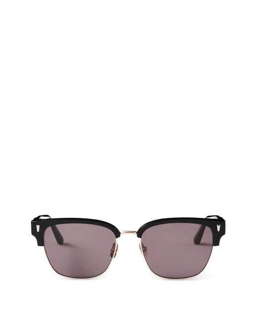 Sandro Black Logo-Engraved Browline Sunglasses