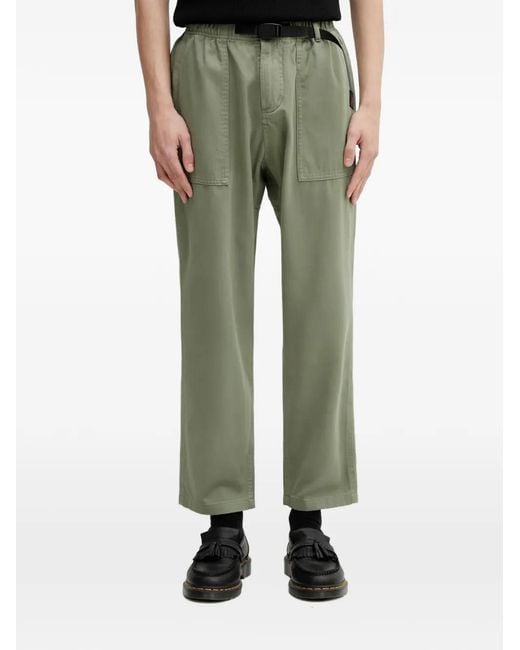 Gramicci Green Belted Patch-Pocket Trousers for men