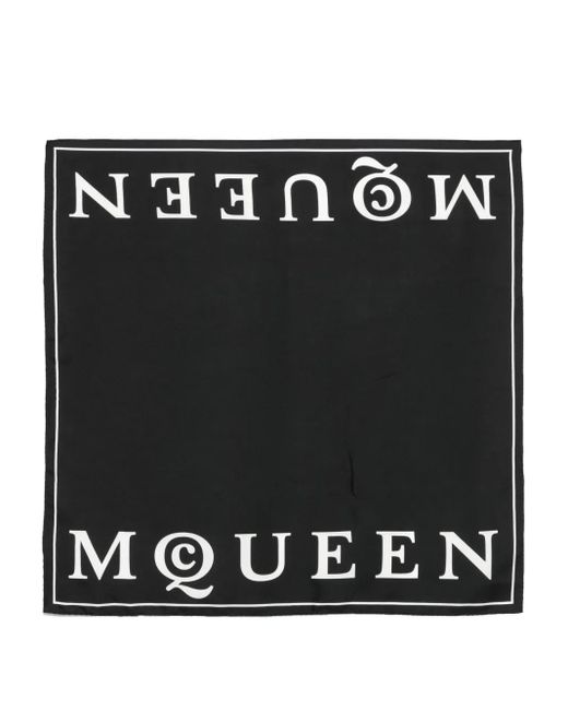 Sciarpa Con Stampa di McQueen in Black