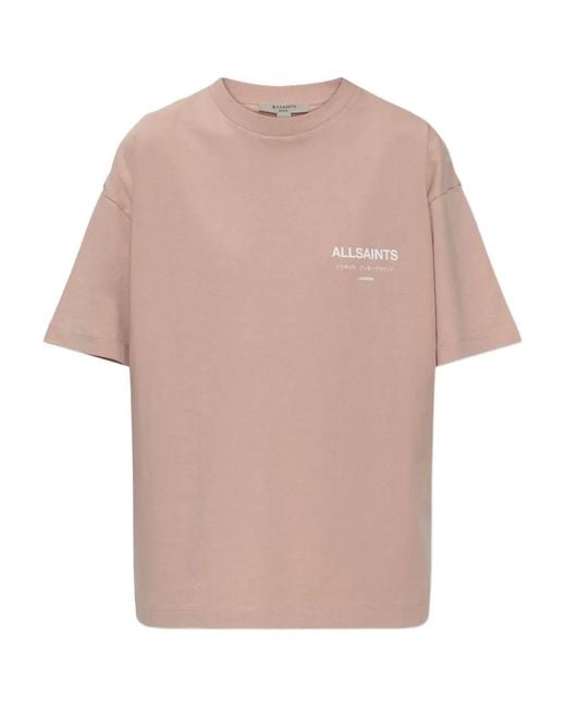 AllSaints Pink Underground T-Shirt
