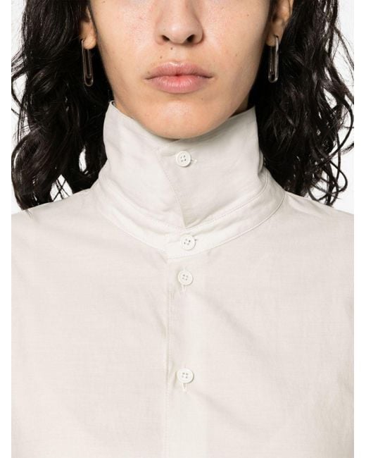 Camicia con colletto multi-way di Lemaire in White