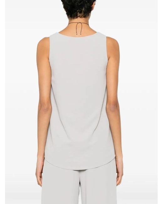 ELEH White Scoop-Neck Sleeveless Top