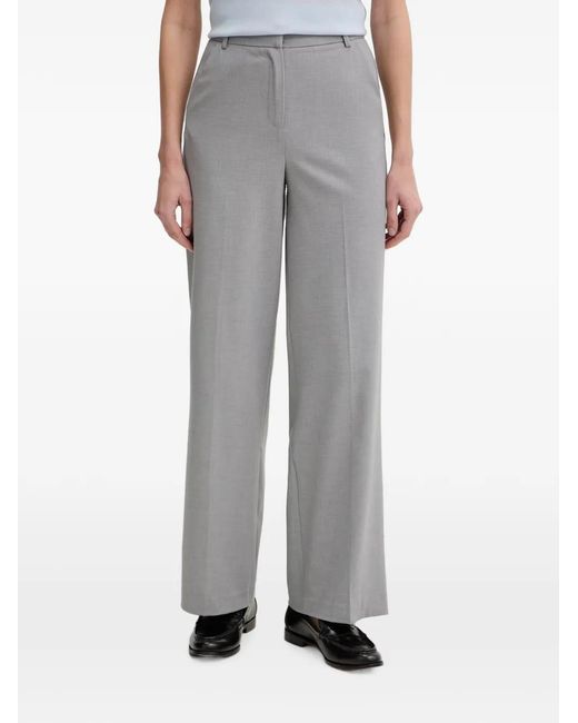 Benetton Gray Pressed-Crease Trousers