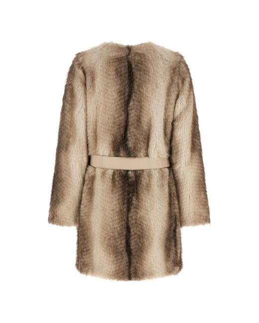 Twinset Natural Manteau Ceinturé À Effet Dégradé