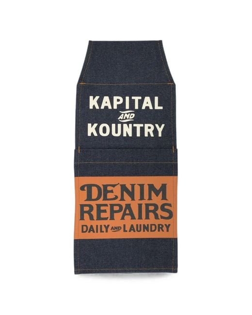 Kapital Blue Denim Pulp Phone Holder for men