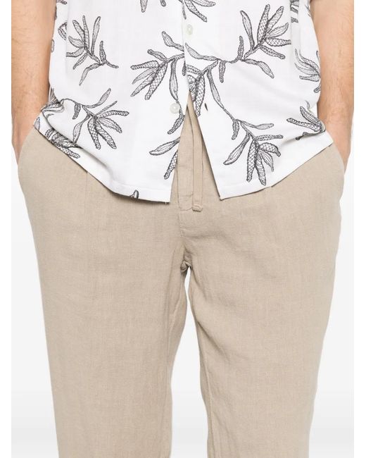 40 Weft Natural Drawstring-Fastening Trousers for men
