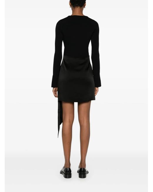 Jonathan Simkhai Black Draped Mini Dress