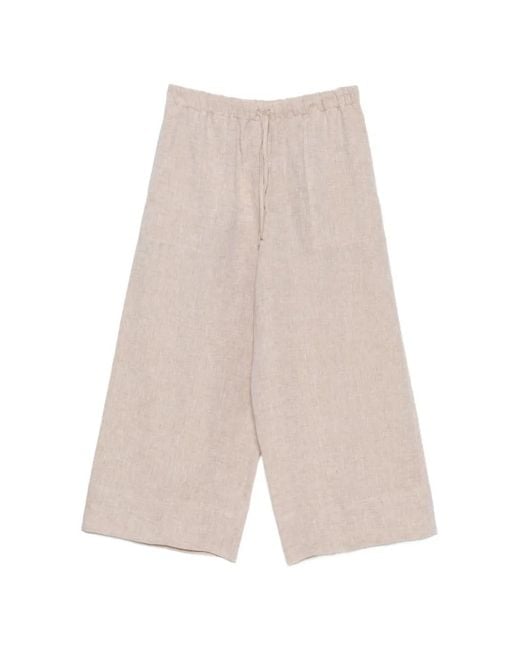 Totême White Pantalon Palazzo Summer À Lien De Resserrage