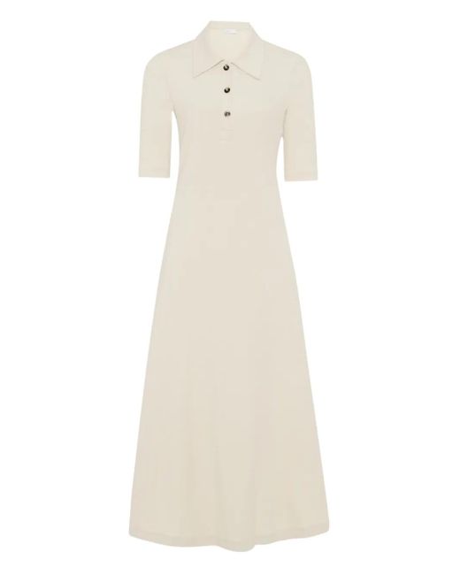 Vestido camisero tipo polo Rosetta Getty de color White