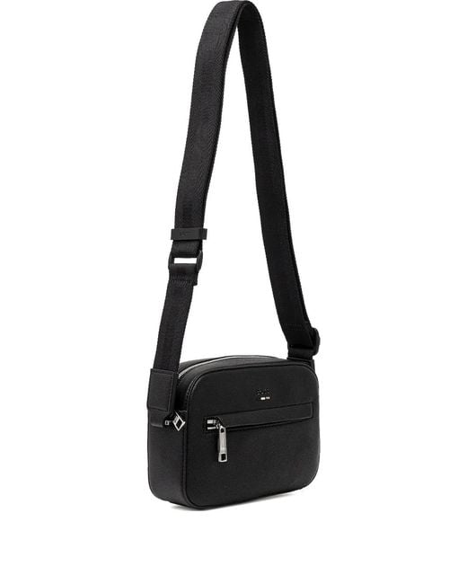 Borsa Messenger Con Zip di Boss in Black da Uomo
