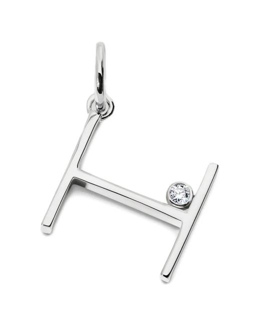 Monica Vinader White Diamond Initial Pendant