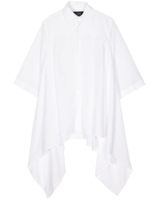 Yohji Yamamoto Button-fastening Asymmetric Top in het White