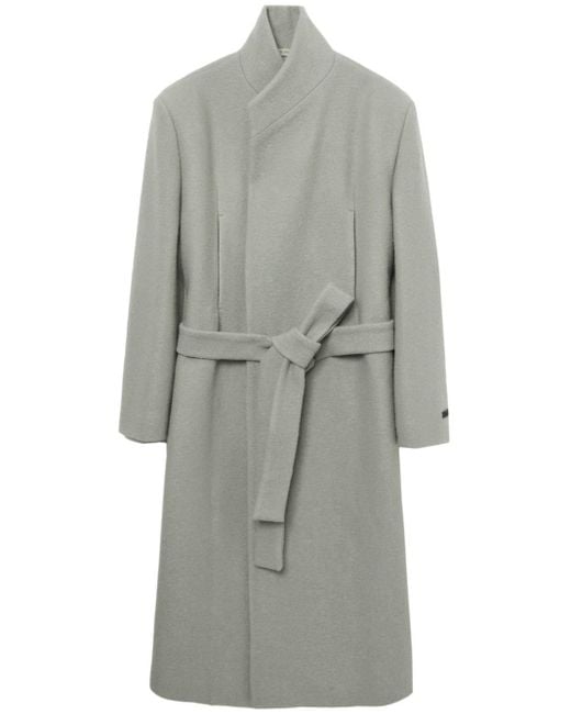 Fear Of God Gray Belted Boiled-wool Coat for men