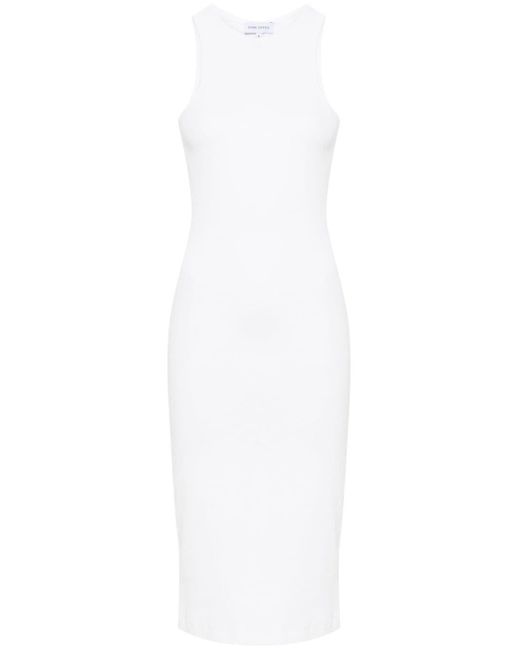 Ioana Ciolacu Dove Mouwloze Midi-jurk in het White