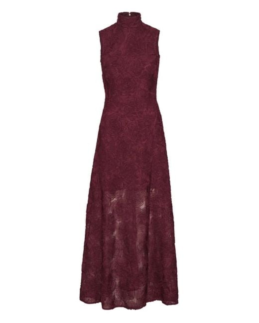 Robe Longue En Résille À Fleurs ROTATE BIRGER CHRISTENSEN en coloris Purple