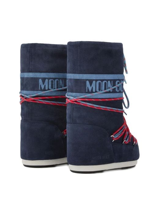 Moon Boot Blue Mb Icon Suede Lac