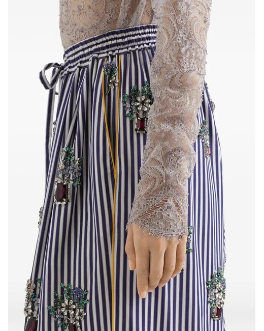Dolce & Gabbana Gray High-Neck Blouse