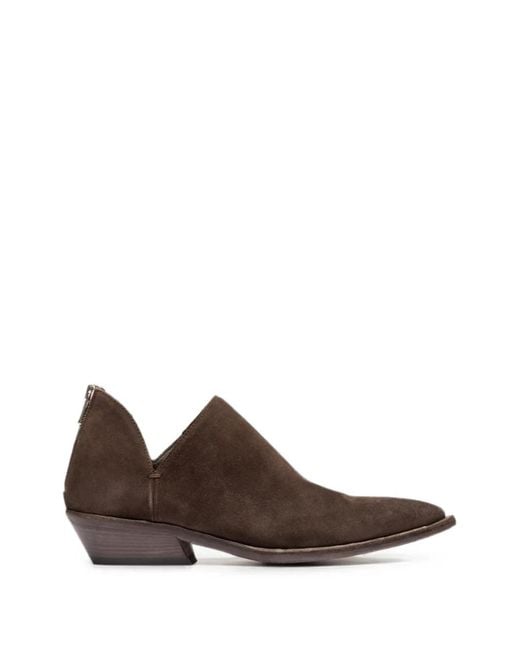 Officine Creative Brown Noelie Dd 106 Suede Ankle Boots