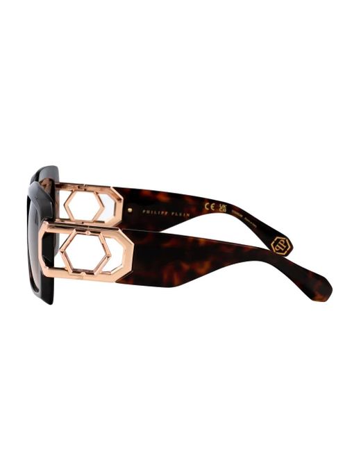 Philipp Plein Brown Square-Frame Sunglasses