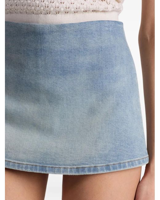 Alice + Olivia Maci Denim Mini-Rok in het Blue