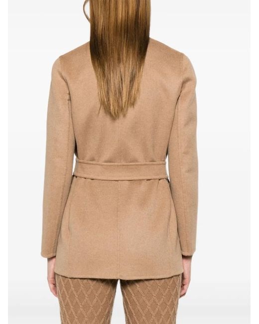 Max Mara Wollen Jas in het Natural